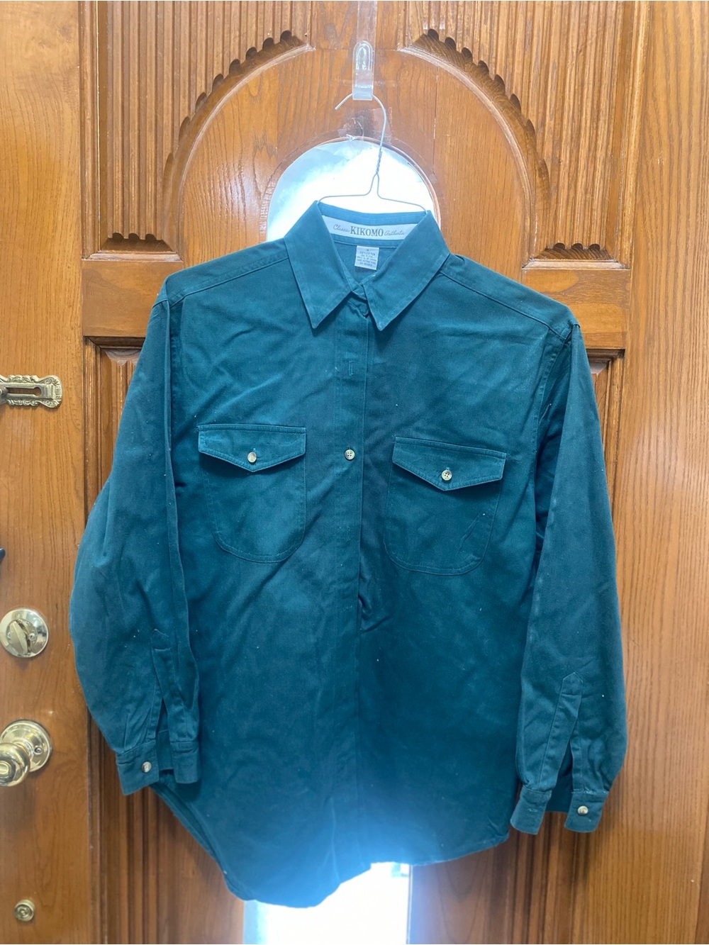Kikokomo womens Dark Green Work Shirt